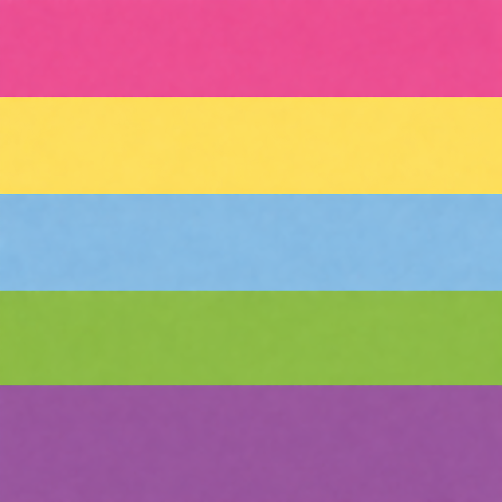 Pink & Yellow, Blue & Green, Purple, Bright Green or Multicolour